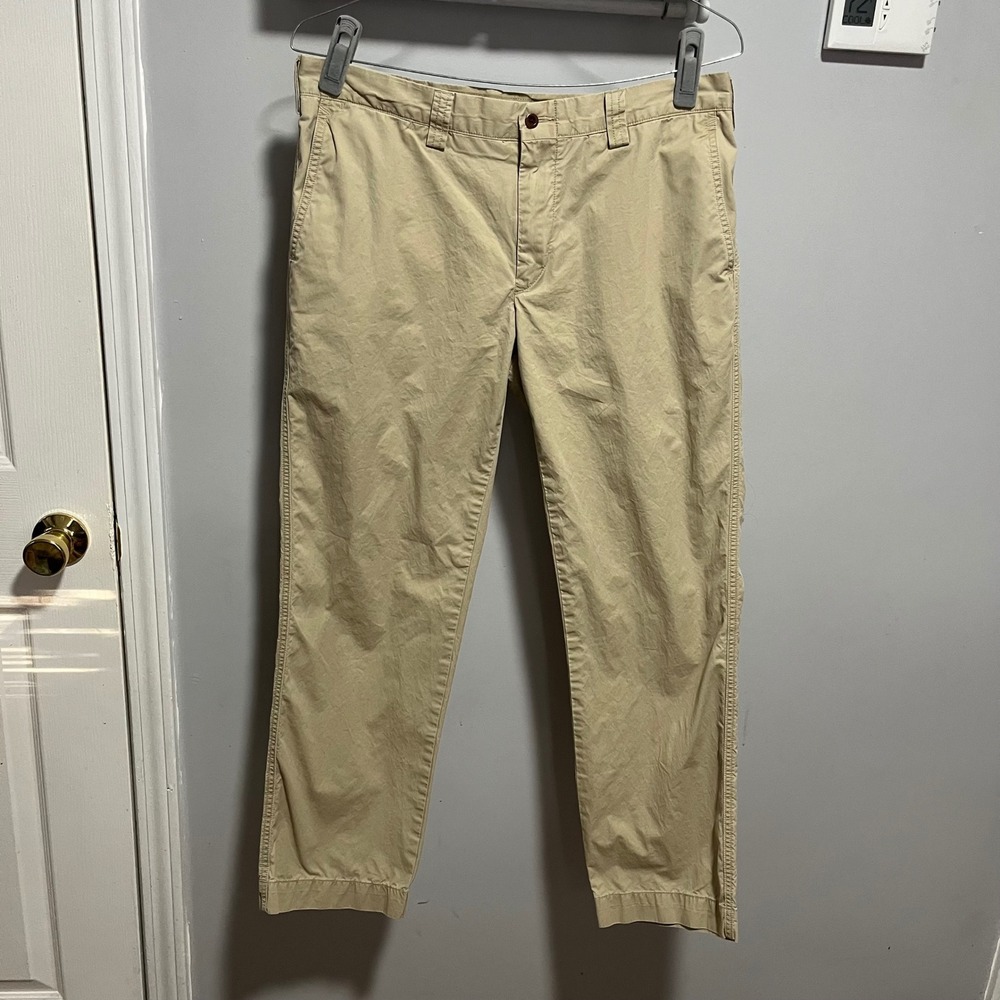 Polo Ralph Lauren Suffield Pant Mens Tan Khaki Pima Cotton Chinos 34/30 Preppy